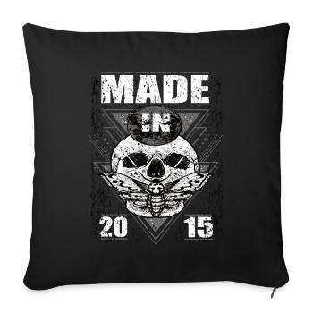 Made in 2015 Vintage Retro Limited Edition - Sofakissenbezug 45 x 45 cm - Schwarz - Vorne