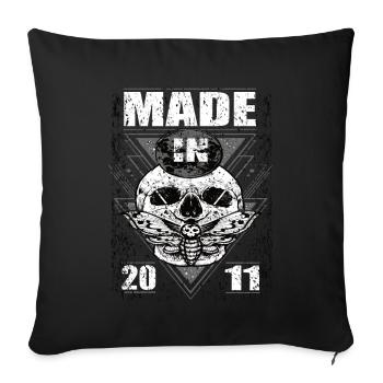 Made in 2011 Vintage Retro Limited Edition - Sofa pillowcase 17,3'' x 17,3'' (45 x 45 cm) - black - Front