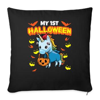 Mon premier anniversaire d’Halloween Scary Hallow’s Eve - Housse de coussin décorative 45 x 45 cm - noir - Devant