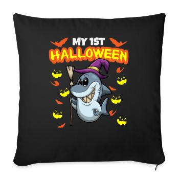 My First Halloween Scary Hallow's Eve Birthday - Sofa pillowcase 17,3'' x 17,3'' (45 x 45 cm) - black - Front