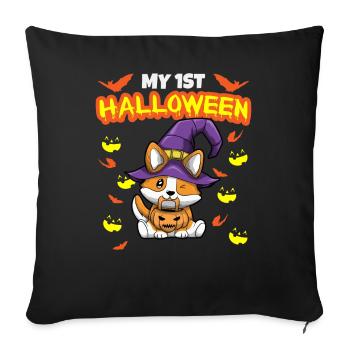 Mon premier anniversaire d’Halloween Scary Hallow’s Eve - Housse de coussin décorative 45 x 45 cm - noir - Devant
