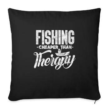 Angler - Sofakissenbezug 45 x 45 cm - Schwarz - Vorne