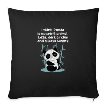Panda - Housse de coussin décorative 45 x 45 cm - noir - Devant