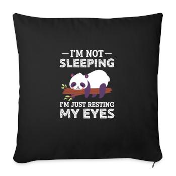 Panda Panda Bear Bear Animal Pandas Gift - Sofa pillowcase 17,3'' x 17,3'' (45 x 45 cm) - black - Front