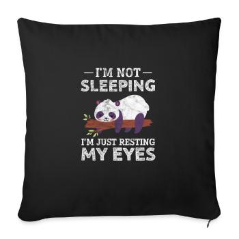 Panda - Housse de coussin décorative 45 x 45 cm - noir - Devant