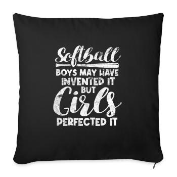 Softball - Housse de coussin décorative 45 x 45 cm - noir - Devant