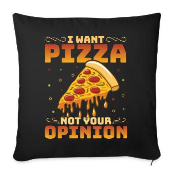 Chef Koch Pizza Pizzakoch Pizzeria Restaurant - Sofa pillowcase 17,3'' x 17,3'' (45 x 45 cm) - black - Front
