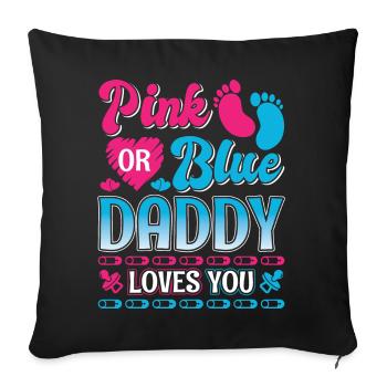 Papa Daughter Father Baby Kids Girl Boy - Sofa pillowcase 17,3'' x 17,3'' (45 x 45 cm) - black - Front