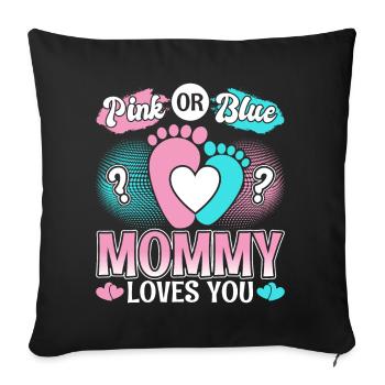 Mama Mutter Baby Geschenk Junge Mädchen - Sofakissenbezug 45 x 45 cm - Schwarz - Vorne