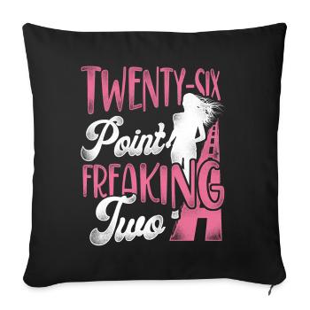 Running Runner Half Marathon - Sofa pillowcase 17,3'' x 17,3'' (45 x 45 cm) - black - Front