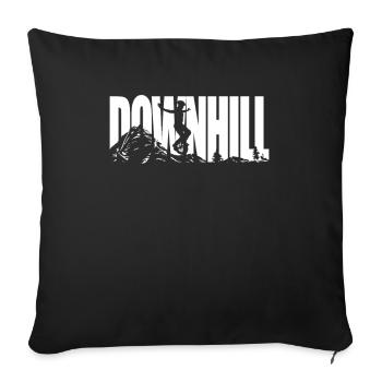 Downhill Unicycle - Sofakissenbezug 45 x 45 cm - Schwarz - Vorne