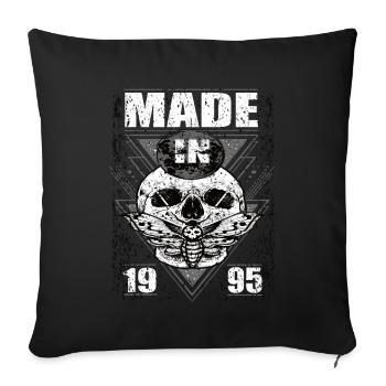 Fabriqué en 1995 Vintage Retro Limited Edition - Housse de coussin décorative 45 x 45 cm - noir - Devant