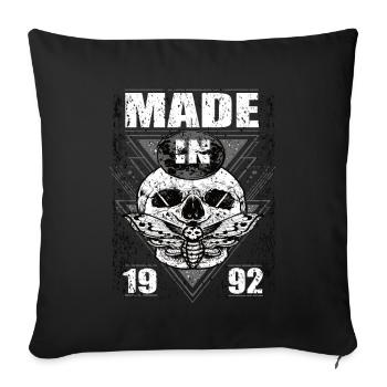 Fabriqué en 1992 Vintage Retro Limited Edition - Housse de coussin décorative 45 x 45 cm - noir - Devant