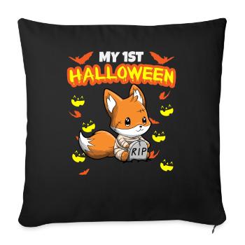 Mon premier anniversaire d’Halloween Scary Hallow’s Eve - Housse de coussin décorative 45 x 45 cm - noir - Devant