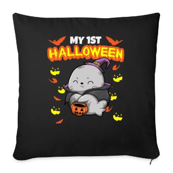 My First Halloween Scary Hallow's Eve Birthday - Sofakissenbezug 45 x 45 cm - Schwarz - Vorne