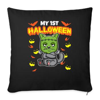 Mon premier anniversaire d’Halloween Scary Hallow’s Eve - Housse de coussin décorative 45 x 45 cm - noir - Devant