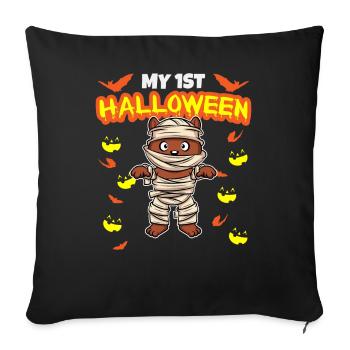 My First Halloween Scary Hallow's Eve Birthday - Sofa pillowcase 17,3'' x 17,3'' (45 x 45 cm) - black - Front
