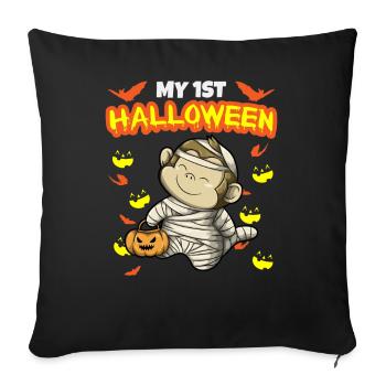 Mon premier anniversaire d’Halloween Scary Hallow’s Eve - Housse de coussin décorative 45 x 45 cm - noir - Devant
