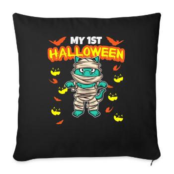 Mon premier anniversaire d’Halloween Scary Hallow’s Eve - Housse de coussin décorative 45 x 45 cm - noir - Devant