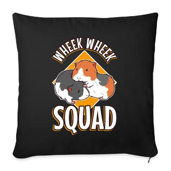 Wheek squad - Sofa pillowcase 17,3'' x 17,3'' (45 x 45 cm) - black - Front