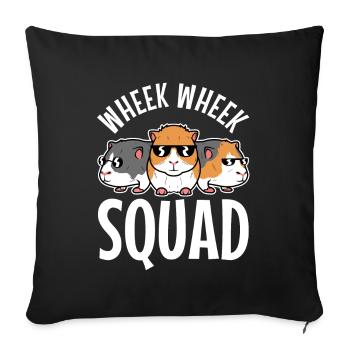 Wheek squad - Sofa pillowcase 17,3'' x 17,3'' (45 x 45 cm) - black - Front