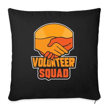 Volunteer Team Profession Volunteer - Sofa pillowcase 17,3'' x 17,3'' (45 x 45 cm) - black - Front