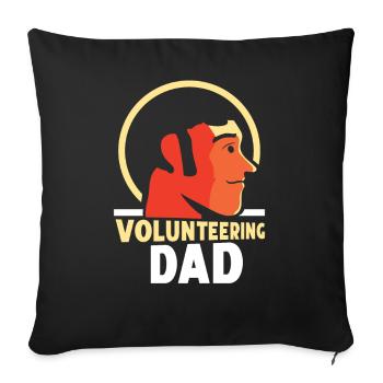 Volunteer Father Profession Voluntary Volunteer - Sofa pillowcase 17,3'' x 17,3'' (45 x 45 cm) - black - Front