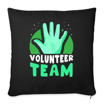Volunteer Team Profession Volunteer - Sofa pillowcase 17,3'' x 17,3'' (45 x 45 cm) - black - Front