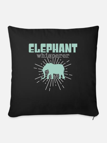 elephant whisperer - Sofakissenbezug 45 x 45 cm - Schwarz