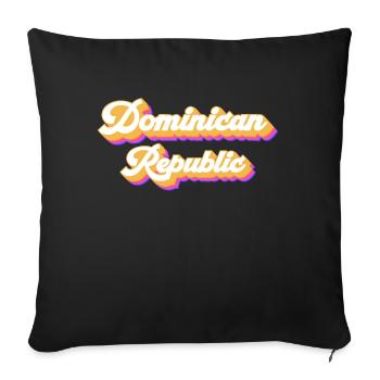 Holiday Travel Caribbean Dominican Republic - Sofa pillowcase 17,3'' x 17,3'' (45 x 45 cm) - black - Front