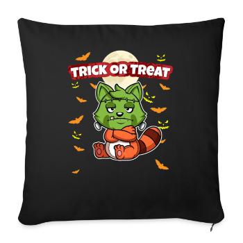 Trick Or Treat Scary Creepy Halloween Monster - Sofa pillowcase 17,3'' x 17,3'' (45 x 45 cm) - black - Front