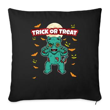 Trick Or Treat Scary Creepy Halloween Monster - Sofa pillowcase 17,3'' x 17,3'' (45 x 45 cm) - black - Front