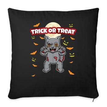 Trick Or Treat Scary Creepy Halloween Monster - Sofa pillowcase 17,3'' x 17,3'' (45 x 45 cm) - black - Front