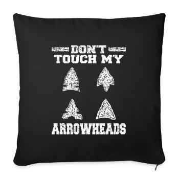 Arrowhead hunting | Arrowhead Hunting Gift Ideas - Sofa pillowcase 17,3'' x 17,3'' (45 x 45 cm) - black - Front