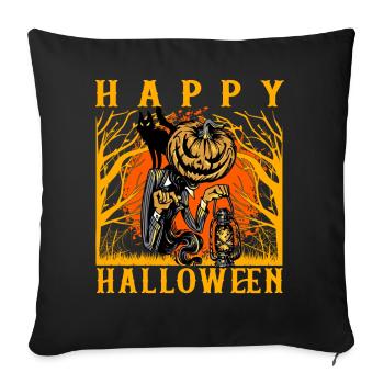 Happy Halloween - Sofa pillowcase 17,3'' x 17,3'' (45 x 45 cm) - black - Front