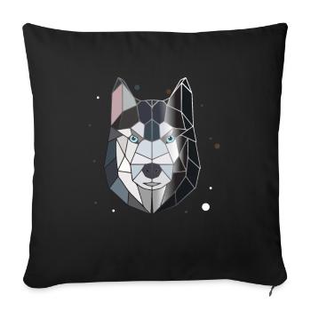 Polygone Husky - Housse de coussin décorative 45 x 45 cm - noir - Devant