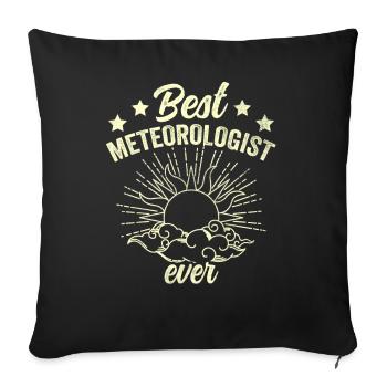 Bester Meteorologe Überhaupt Beruf Meteorologie - Sofakissenbezug 45 x 45 cm - Schwarz - Vorne