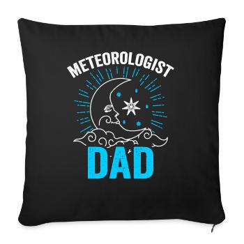 Météorologue Papa Météorologie Météorologie - Housse de coussin décorative 45 x 45 cm - noir - Devant