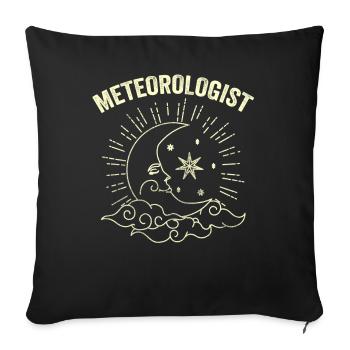 Météorologue Météorologie Profession Prévisions météorologiques - Housse de coussin décorative 45 x 45 cm - noir - Devant