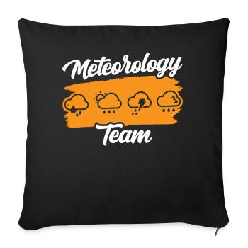 Équipe Météorologie Météorologue Prévisions météorologiques - Housse de coussin décorative 45 x 45 cm - noir - Devant