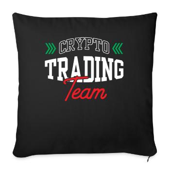 Krypto Trading Team Trader Crypto Traden - Sofa pillowcase 17,3'' x 17,3'' (45 x 45 cm) - black - Front