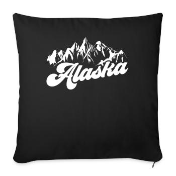 Alaska Randonnée Randonnée Randonneur Nature - Housse de coussin décorative 45 x 45 cm - noir - Devant