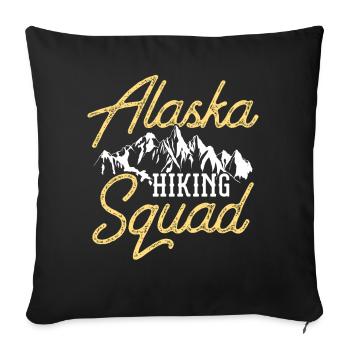 Alaska Hiking Team Randonneurs de la nature - Housse de coussin décorative 45 x 45 cm - noir - Devant