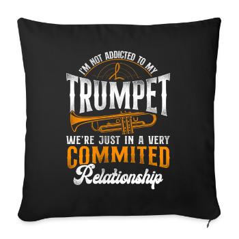 Trumpet Player Vintage I'm Not - Sofakissenbezug 45 x 45 cm - Schwarz - Vorne