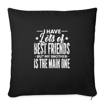 Frère - Housse de coussin décorative 45 x 45 cm - noir - Devant
