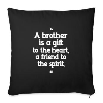 Big Brother Sibling Sister Gift - Sofa pillowcase 17,3'' x 17,3'' (45 x 45 cm) - black - Front