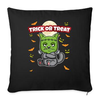 Trick Or Treat Scary Creepy Halloween Monster - Sofa pillowcase 17,3'' x 17,3'' (45 x 45 cm) - black - Front