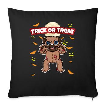 Trick Or Treat Scary Creepy Halloween Monster - Sofa pillowcase 17,3'' x 17,3'' (45 x 45 cm) - black - Front