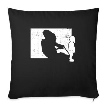 Young Welders - Welding Craftsmen - Sofa pillowcase 17,3'' x 17,3'' (45 x 45 cm) - black - Front