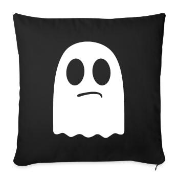 Fantôme peu impressionné - Housse de coussin décorative 45 x 45 cm - noir - Devant